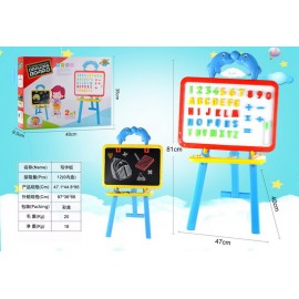 Set educativ engros, tabla 2 in 1 cu litere si cifre magnetice, inaltime 81 cm, 47,5x9,2x35 cm